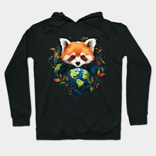 Red Panda Earth Day Hoodie